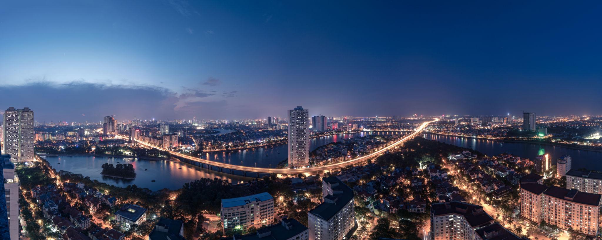 Vành đai 3 đoạn đi qua bán đảo Linh Đàm. Ảnh minh hoạ