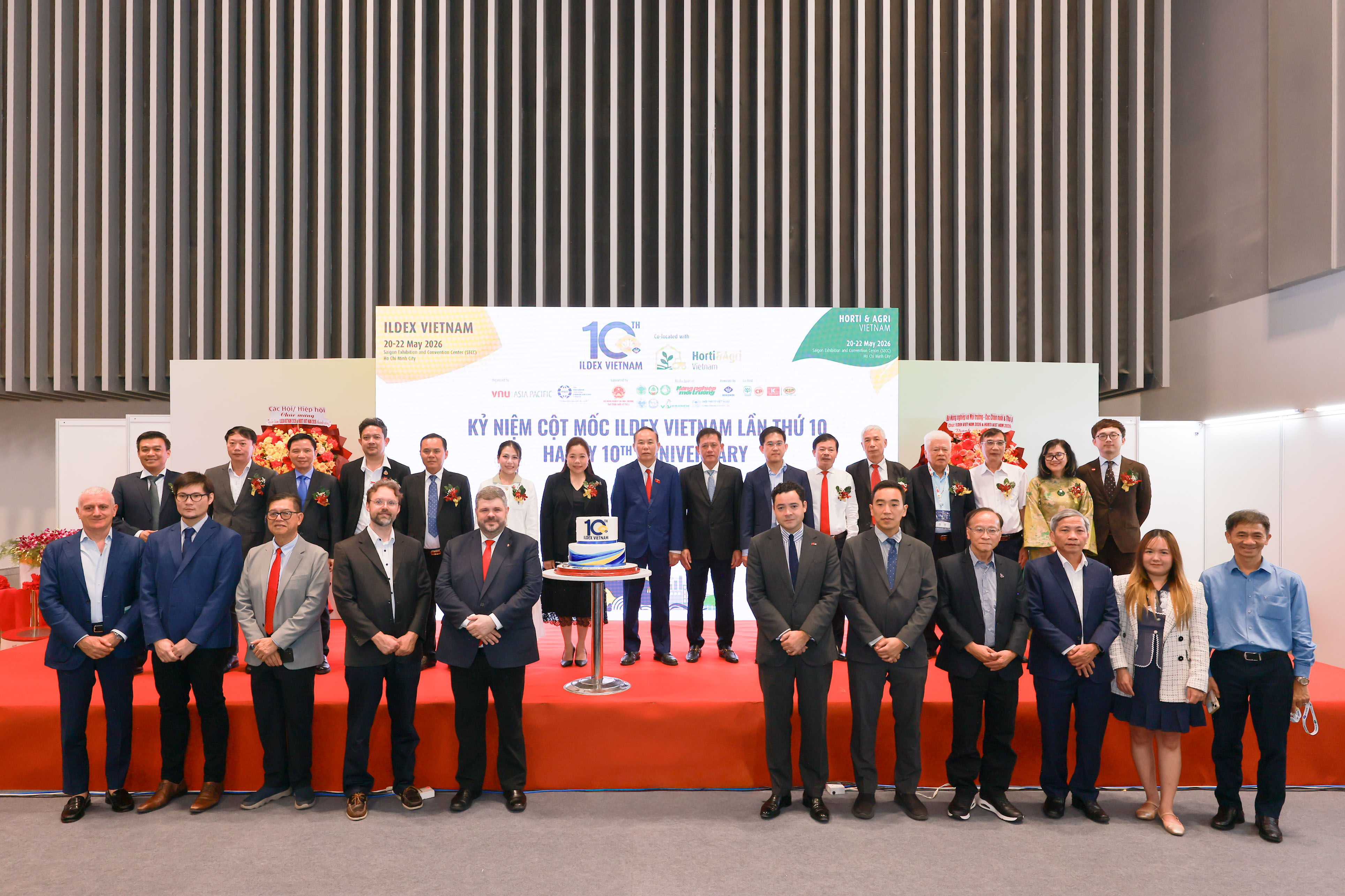 Đại diện C.P. Việt Nam cùng các đại biểu tại lễ khai mạc ILDEX Vietnam 2026. Ảnh: C.P. 