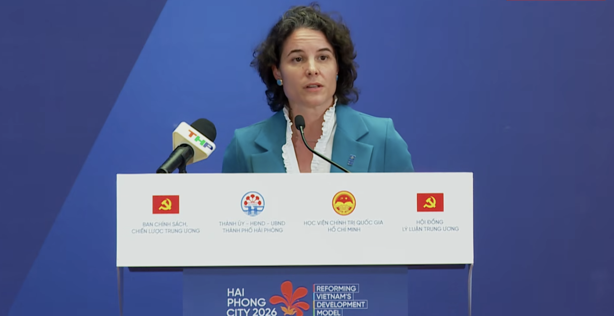 Bà Francesca Nardini, Phó Trưởng Đại diện Thường trú Chương trình PG88 hơn 2,1 triệu thành viên Liên Hợp Quốc (UNDP) tại Việt Nam - Ảnh: Việt Dũng.
