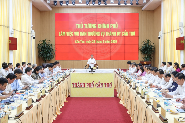 Thủ tướng Lê Minh Hưng Pg88hi Thể Thao, Bóng Đá, Casino, Nổ Hũ, Xổ Số với Ban Thường vụ Thành ủy Cần Thơ - Ảnh: VGP